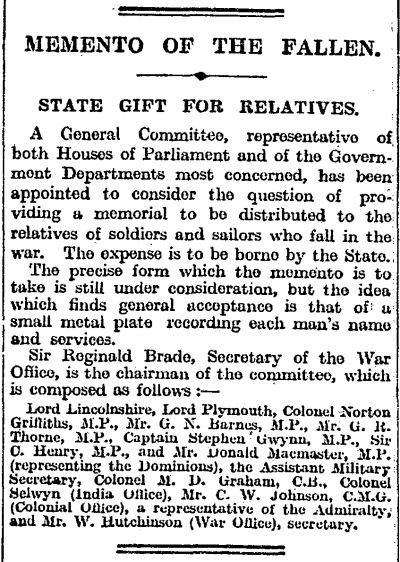 The Times 07 November 1916
