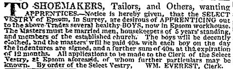 Advert to place apprentices in The Times 29 Jun 1824