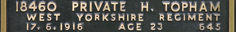 Henry's inscription on the CWGC memorial Epsom. Henry's inscription on the CWGC memorial Epsom.