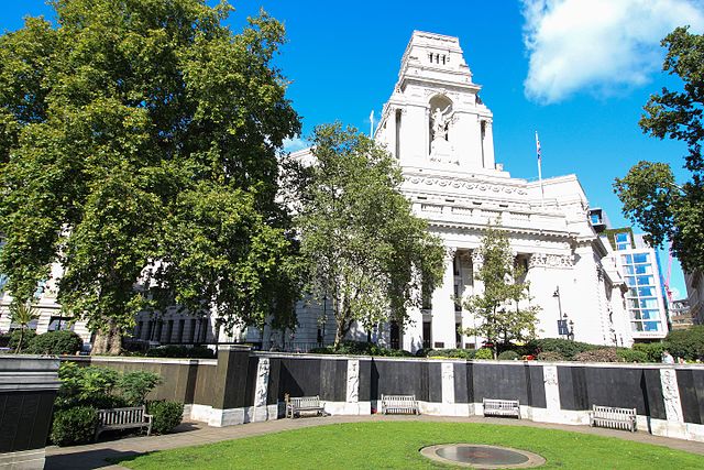 The Tower Hill Memorial for Merchant Seamen lost in World War 2.