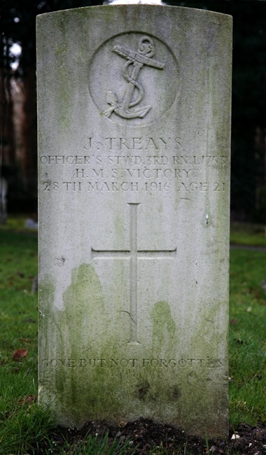 John's headstone in Epsom Cemetery