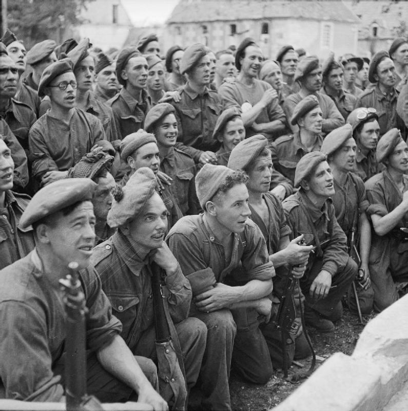Part of the appreciative audience of troops at an ENSA performance