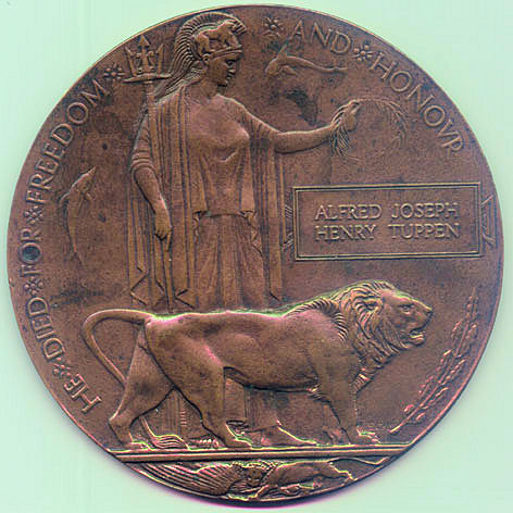 Alfred's bronze plaque - image courtesy of Jack Clegg