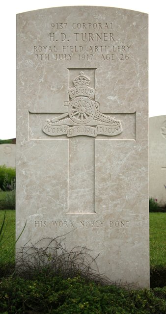 Henry's headstone in the Menin Road South Military Cemetery, Ypres. Henry's headstone in the Menin Road South Military Cemetery, Ypres.