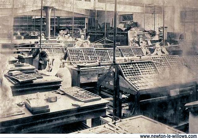 The Type Setting room at the McCorquodale Works.
