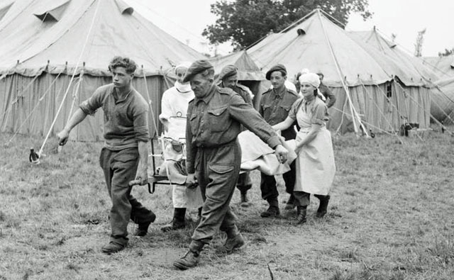 A typical field hospital scene (here at Bayeux, 20 June 1944)