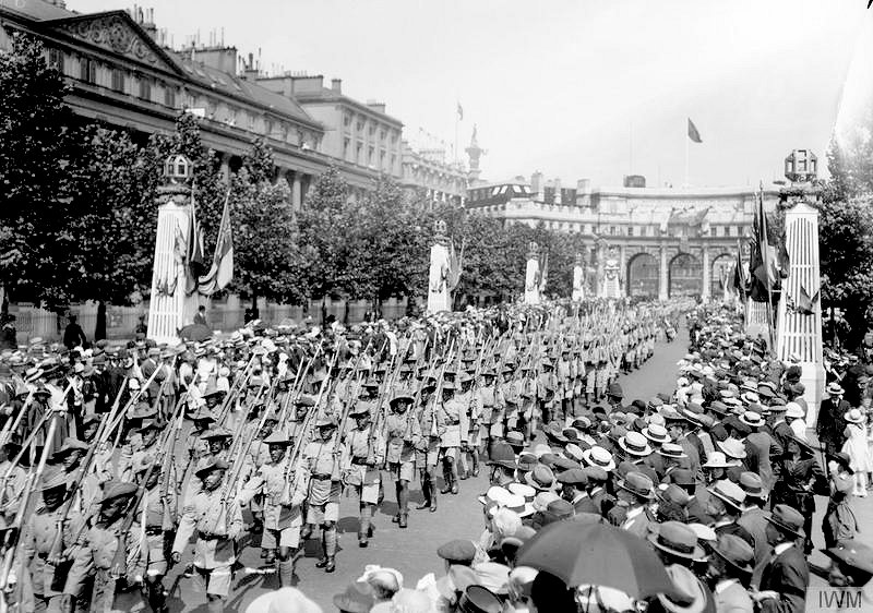 Gurkhas of the Indian Army Contingent passing up the Mall Gurkhas of the Indian Army Contingent passing up the Mall