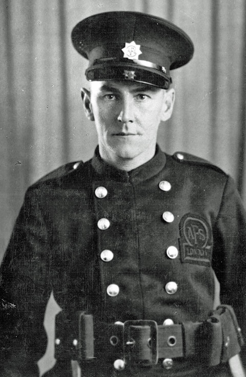 (Arthur) George Waterman in his WW2 Auxiliary Fire Service uniform