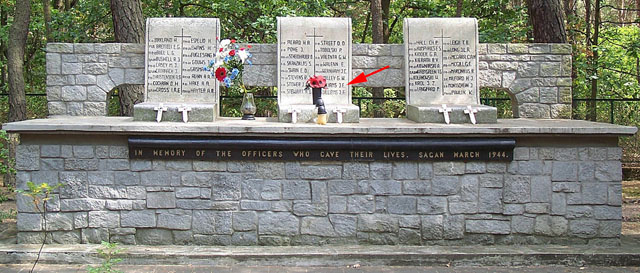 The memorial at Stalag Luft III to the fifty executed escapees The memorial at Stalag Luft III to the fifty executed escapees.