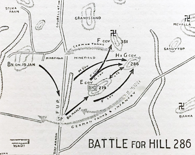 Graphic of the Battle for Hill 286 Graphic of the Battle for Hill 286