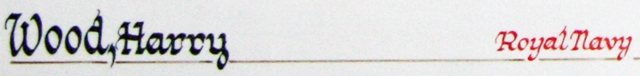Harry's entry in the Borough's Book of Remembrance