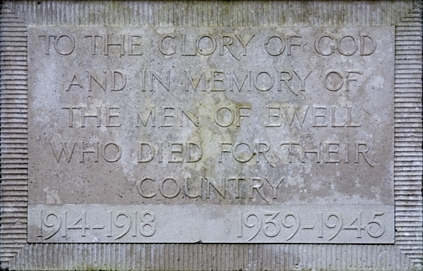 Panel showing alteration to include 1939-1945