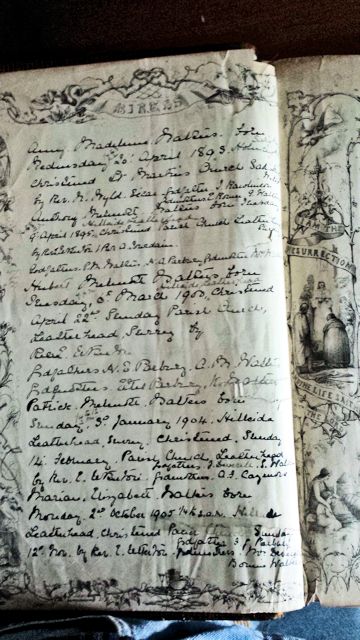 Thomas Melmoth Walters A page from the Walters' Family Bible.
