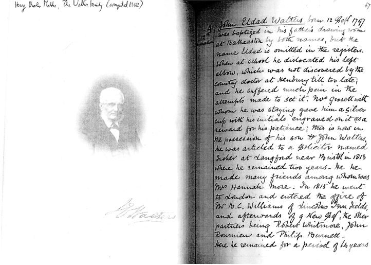 Mr Malden's account of the Walters family