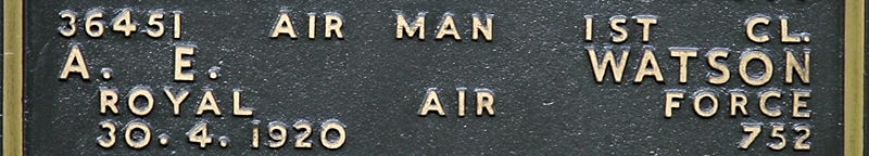 Alfred's inscription on the CWGC memorial Epsom. Alfred's inscription on the CWGC memorial Epsom.