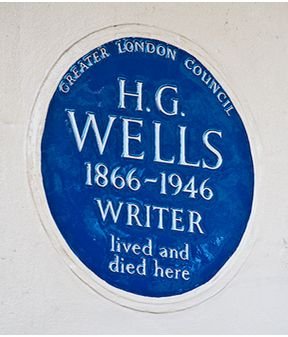 Blue plaque at 13 Hanover Terrace Blue plaque at 13 Hanover Terrace