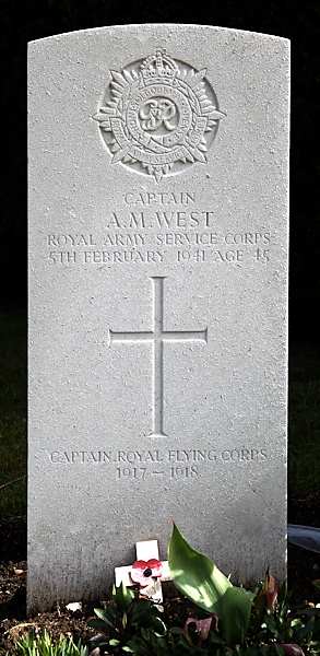 Alfred's headstone in Epsom Cemetery Alfred's headstone in Epsom Cemetery