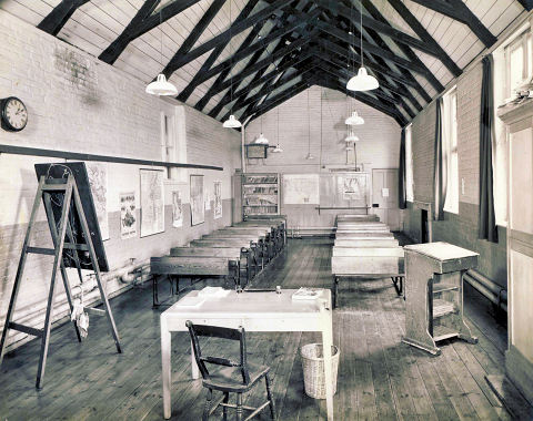 Classroom 2, Built in 1861 and photographed in 1961