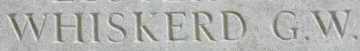 G Whiskered's inscription on the Thiepval Memorial