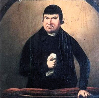 William Huntington depicted in the Providence chapel in Lewes, Sussex
