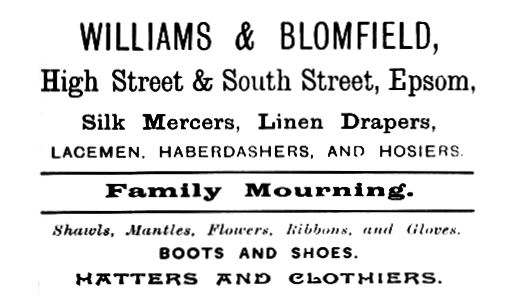 Williams and Blomfield Advert