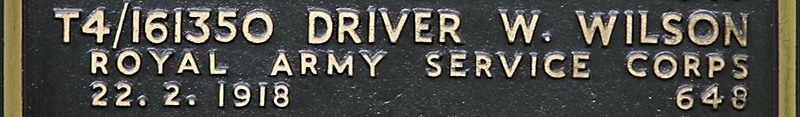 William's inscription on the CWGC memorial Epsom. William's inscription on the CWGC memorial Epsom.