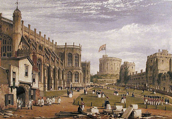St George's Chapel, Windsor, 1848.