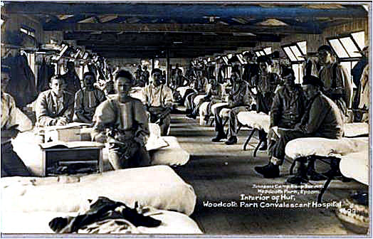 Interior view of hut at Convalescent Hospital