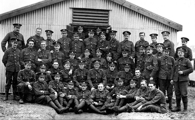 Men of Hut 18, in March 1915