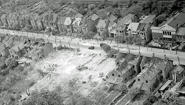 Typical damage caused by a V2