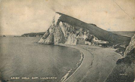 Looking towards Cockpit Head from Arish Mell beach c1898