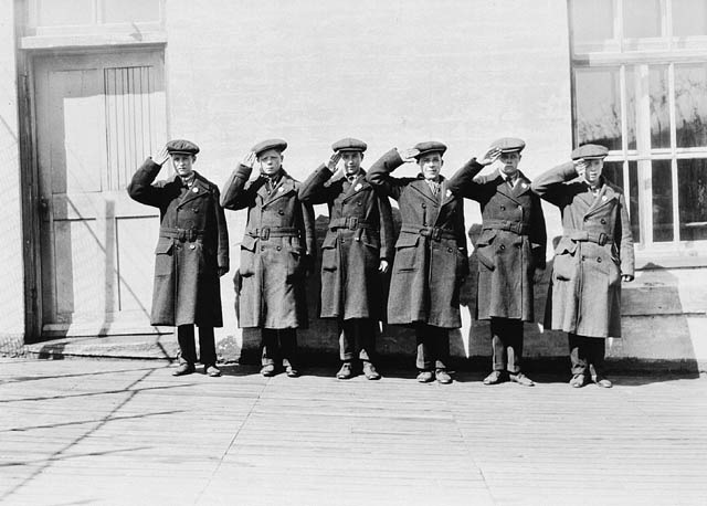 A group of Barnardo boys from Miss Macpherson's Home