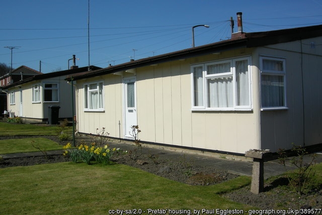 Prefab houses were used to solve post-war housing shortages