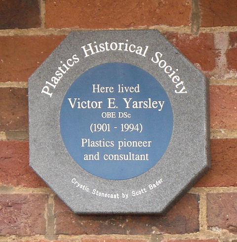 Plaque from the Plastic Historical Society