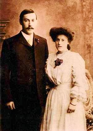 Wedding Photograph of George and Beatrice Sargent, 1907