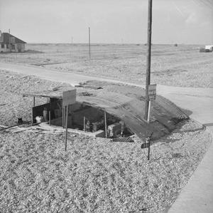 Camouflage covering the No 10 Strainer Pit at the British end of the pipeline.