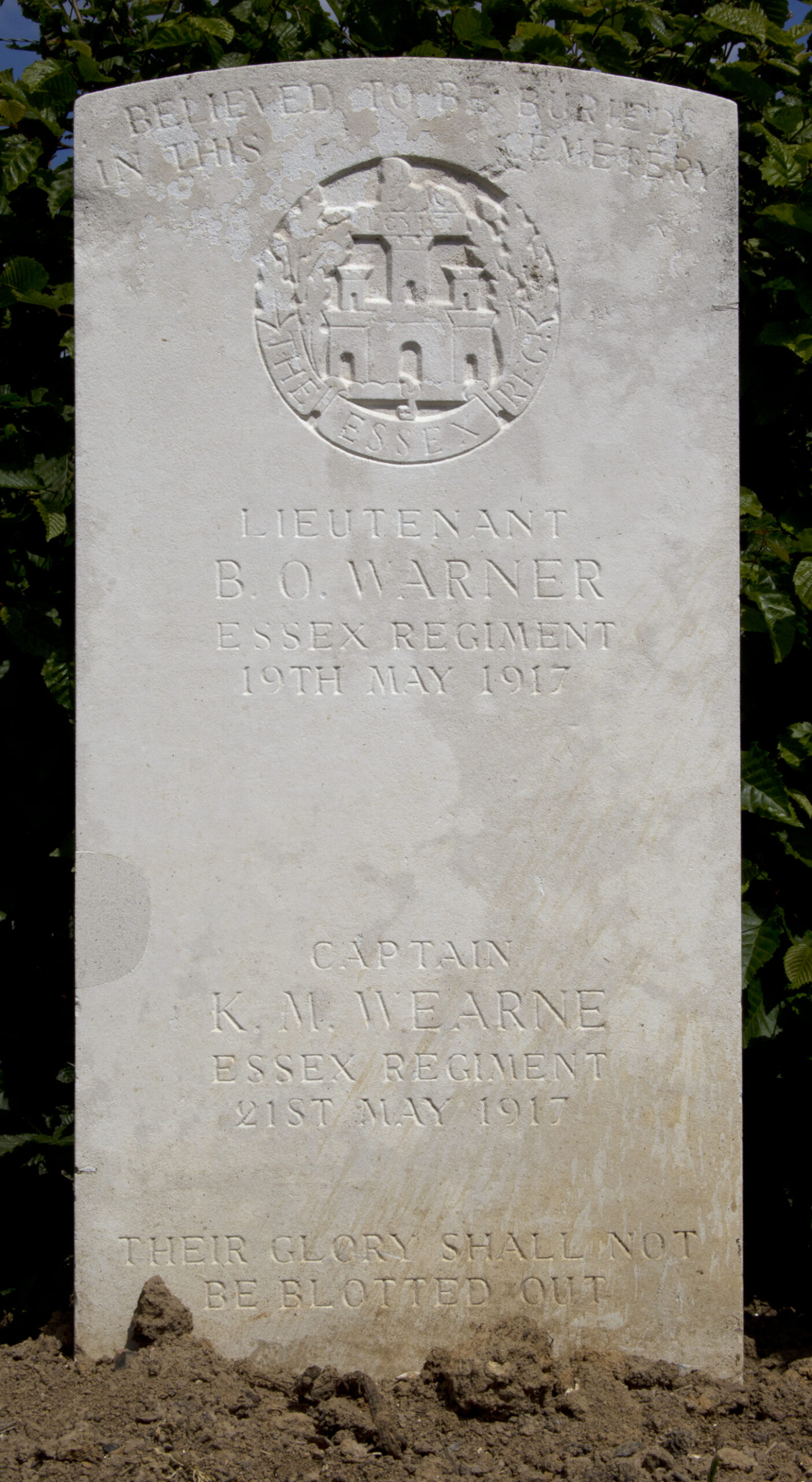 Keith's headstone in Orange Trench Cemetery, France Keith's headstone in Orange Trench Cemetery, France